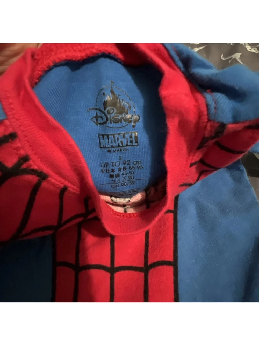 Disney Store Spiderman Tight Fit Pajama Set Boy Marvel Size 2